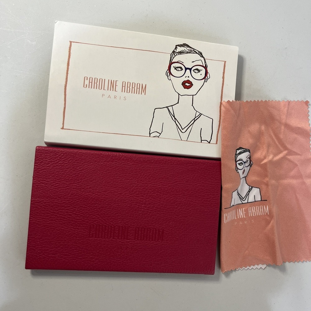 Caroline‎ Abram Glasses Case Eyeglasses Sunglasses Folding Case NEW Red